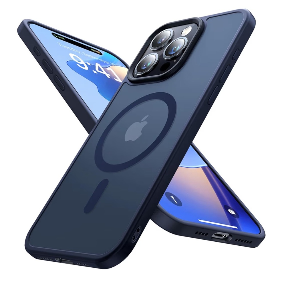 Blue MagSafe-Compatible Phone Case iPhone 15 pro max
